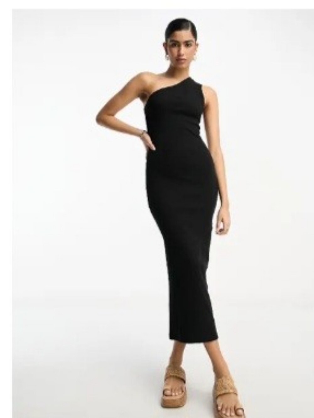 ASOS One-Shoulder Black Maxi Dress